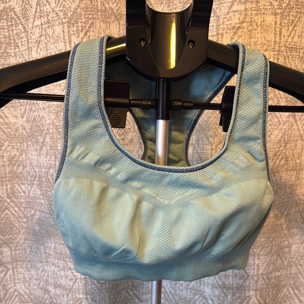 Champion Blue Sports Bra Moisture-Wicking Racerback